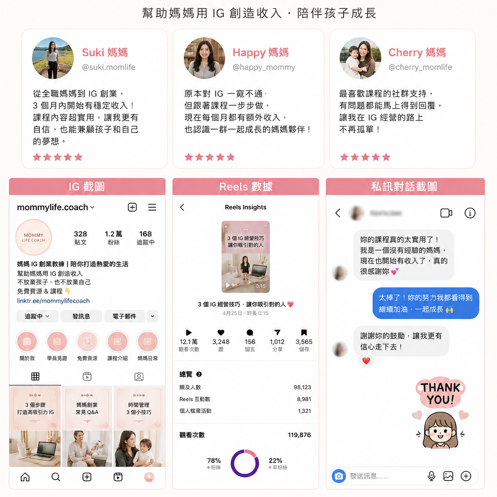 學員見證與媽媽真實回饋